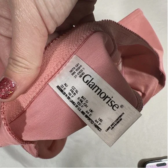 NEW $57 Glamorise [‎ 44F US ] WonderWire Front-Closure Bra in Apricot Pink